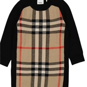 Burberry Beige and Black Checkered Dress